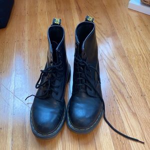 Dr. martens black leather boots